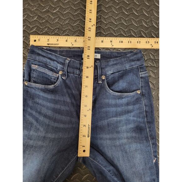 Good American Skinny Jeans Good Legs Crop Size 2 /24" Waist Dark Wash Stretch - Picture 7 of 8